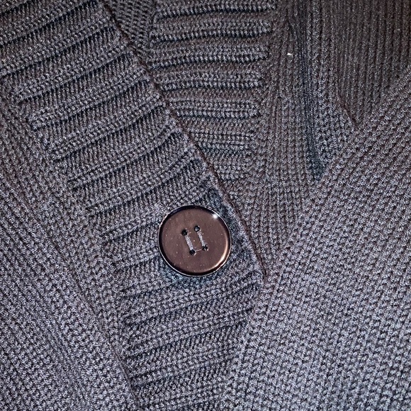 Olsen Europe Black Knit Cardigan with one big button. - Picture 5 of 8
